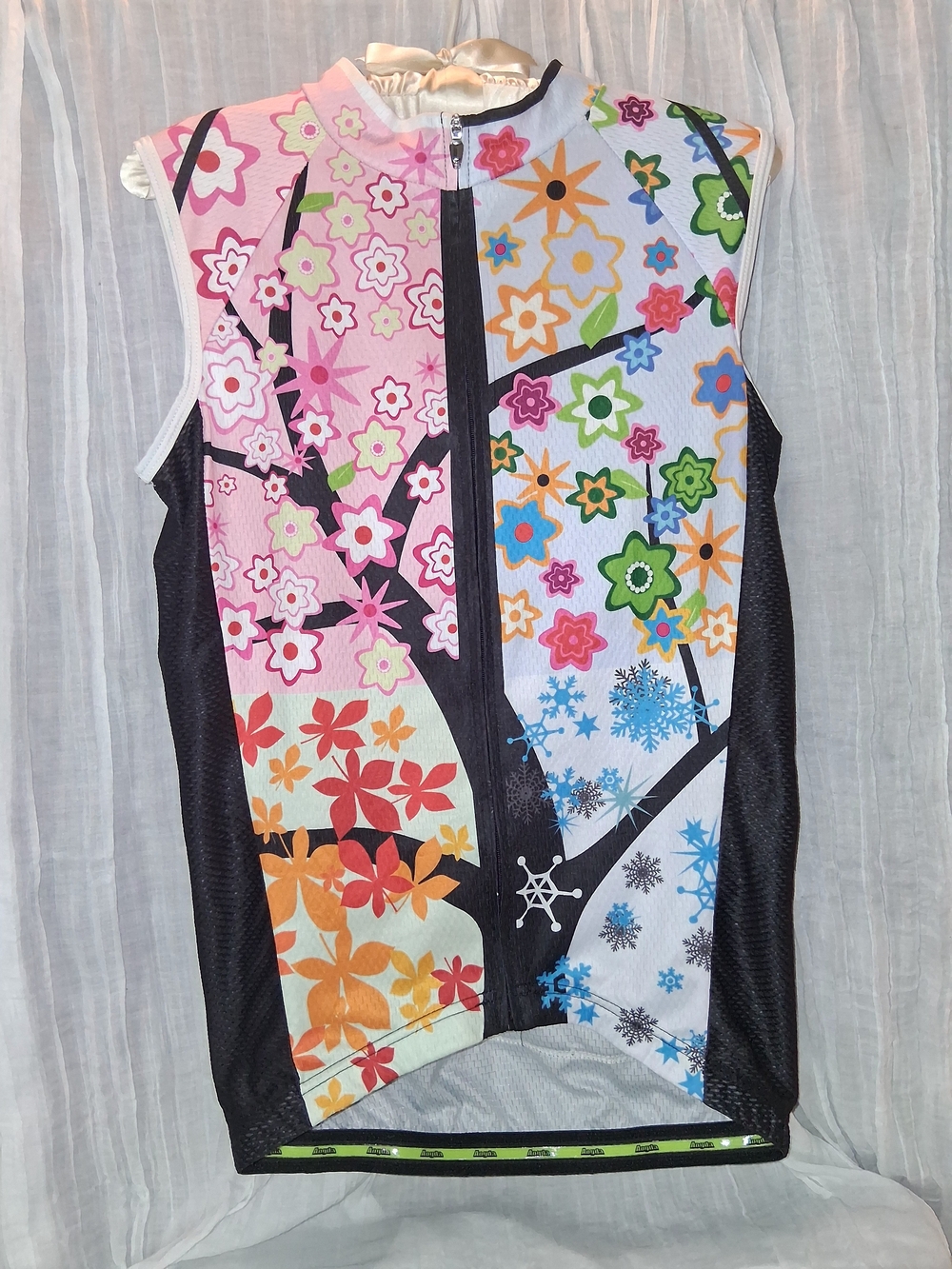 Floral Multi-Color Sleeveless Cycling Vest